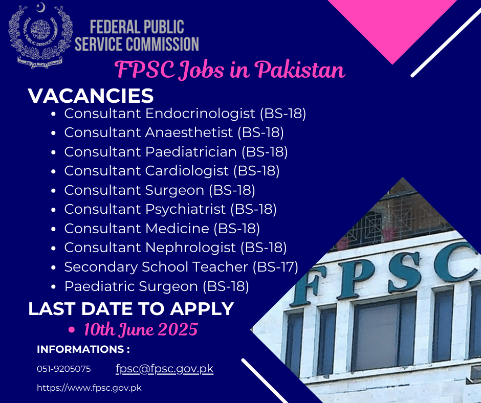 FPSC jobs in Pakistan